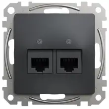 Schneider SEDNA data socket double 2xRJ45 5e UTP anthracite