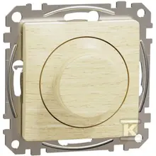 Schneider SEDNA dimmer. rotatable birch