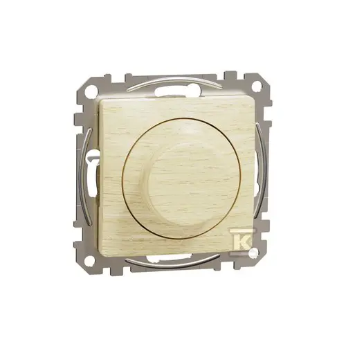 Schneider SEDNA dimmer. rotatable birch