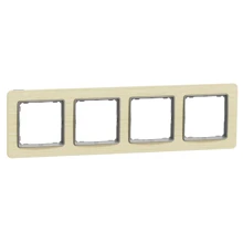 Schneider SEDNA frame. cover quadruple birch