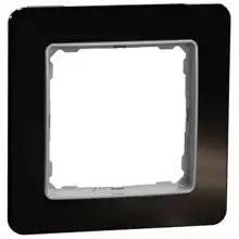 Schneider SEDNA frame. cover single dark. glass