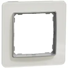 Schneider SEDNA frame cover single white glass