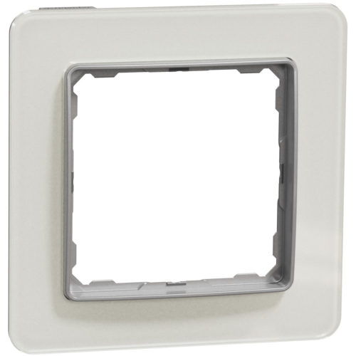 Schneider SEDNA frame cover single white glass