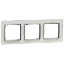 Schneider SEDNA frame cover triple white glass