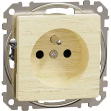 Schneider SEDNA plug-in mains 2P+PE 16A screwless birch shutter