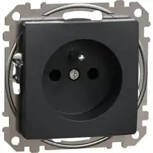 Schneider SEDNA plug-in mains 2P+PE 16A screwless child damper anthracite