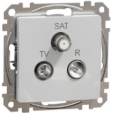 Schneider SEDNA plug-in satellite TV-R/SAT continuous aluminum