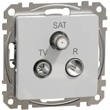 Schneider SEDNA plug-in satellite TV-R/SAT continuous aluminum