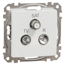 Schneider SEDNA plug-in satellite TV-R/SAT continuous white