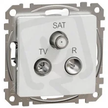 Schneider SEDNA plug-in satellite TV-R/SAT continuous white