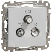 Schneider SEDNA plug-in satellite TV-R/SAT end aluminum