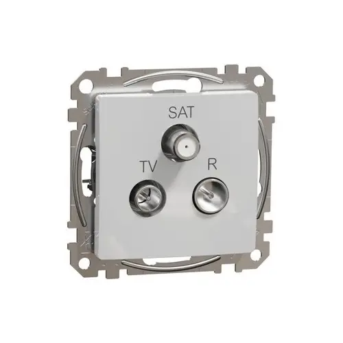 Schneider SEDNA plug-in satellite TV-R/SAT end aluminum