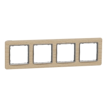 Schneider SEDNA rám.krycí čtyřnásobný bříza