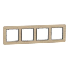 Schneider SEDNA rám.krycí čtyřnásobný bříza