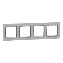 Schneider SEDNA rám.krycí čtyřnásobný šedý kámen