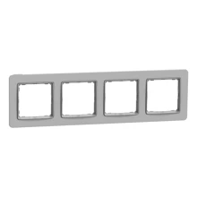 Schneider SEDNA rám.krycí čtyřnásobný šedý kámen