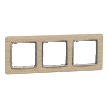 Schneider SEDNA rám.krycí trojnásobný bříza