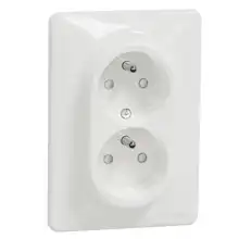 Schneider SEDNA set double mains socket 2P+PE white