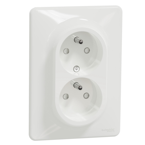 Schneider SEDNA set double mains socket 2P+PE white
