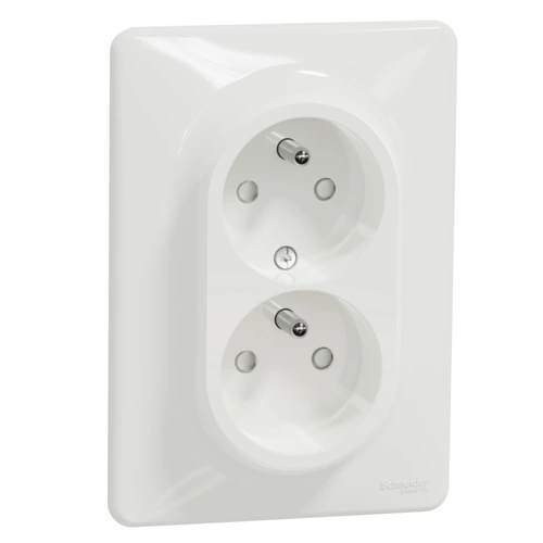 Schneider SEDNA set double mains socket 2P+PE white