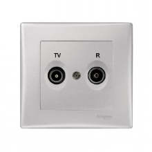 Schneider SEDNA set single plug-in antenna TV-R ALU