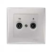 Schneider SEDNA set single plug-in antenna TV-R ALU