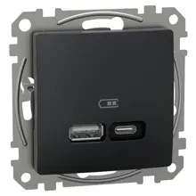 Schneider SEDNA zásuv.nabíjecí USB A+C 3A antracit