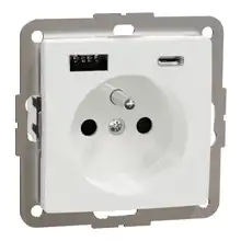 Schneider SEDNA zásuv.síťová 2P+E 16A bezšroub. USB A+C bílá
