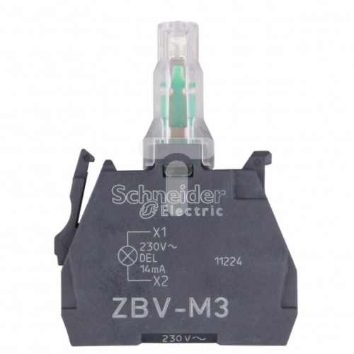 Schneider socket zBVM3 230-240V green