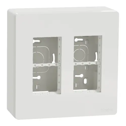 Schneider Unica System+ centrální jednotka 2x4 krabice moduly na.omítku ;bílá