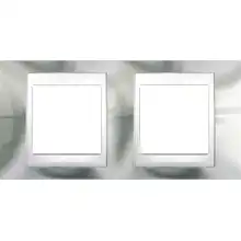 Schneider UNICAplus frame cover double CROMO/POLAR