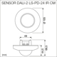 SENSOR DALI-2 LIGHT-PRESENCE-24 INFRARED CEILING MOUNTING LIGHT/PRESENCE-24 INFR