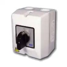 SEZ cam switch 0-1 16A/3 in plastic enclosure IP65 Code: S16 JPD 1103 A6