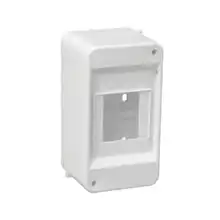 SEZ distribution board.on.plaster S-3DS 3mod. IPXX transparent door white