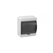 SEZ distribution board.on.plaster S-6D 6mod. IPXX transparent door white
