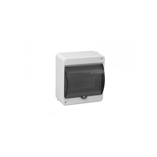 SEZ distribution board.on.plaster S-6D 6mod. IPXX transparent door white