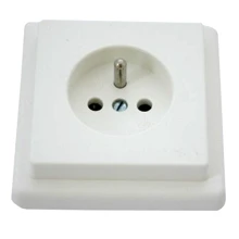 SEZ.Krompachy sockets. 1-us. 2P+PE semi-recessed Z 3211; white