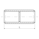 Slip on coupling from PVC for EN pipes with diameter 25 mm, white