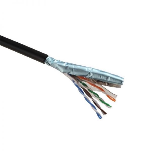 SOLARIX kabel.datový FTP SXKD-5E-FTP-PE Cat.5E venk.černý ; 27655192  box.305m