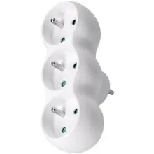 SOLIGHT adapter. junction. 3 x 10A white