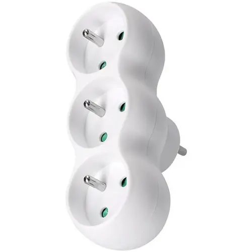 SOLIGHT adapter. junction. 3 x 10A white