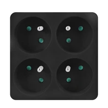 SOLIGHT adapter. junction. 4 x 10A black