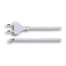 SOLIGHT flexo cord 2x0.75mm 5m white flat fork.
