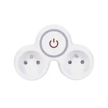 SOLIGHT junction box, 2x 10A, white-grey, switch