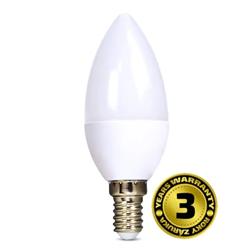 SOLIGHT LED candle B37 6W/37W E14 4000K 450lm NonDim 20Y opal