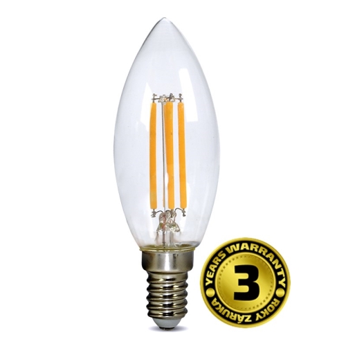 SOLIGHT LED candle retro. 4W. E14. 3000K. 360°. 440lm