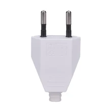 SOLIGHT plug flat 2.5A, straight, IP20, white 2P+0