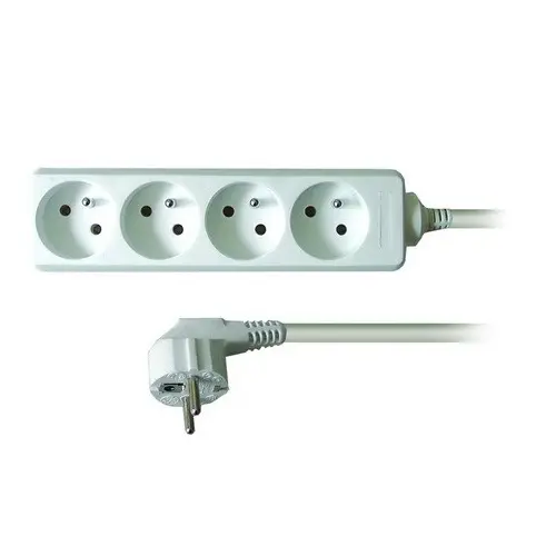 SOLIGHT supply extension. , 4-socket, 3m, white /PP22/ 025