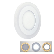 SOLIGHT svít.downl.LED podhledový, 18W+6W 1530lm 4000K, kulatý