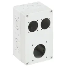 SPELSBERG rozvodnice.zásuvková STG 012-L 0mod. IP44 plná.dvířka šedá 3 otvory